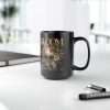 Mug - Black mug with bloom design - Image 4