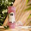 Tumbler - Funny Quote Boo-tiful Ghost Design, 20oz with Straw - Image 2