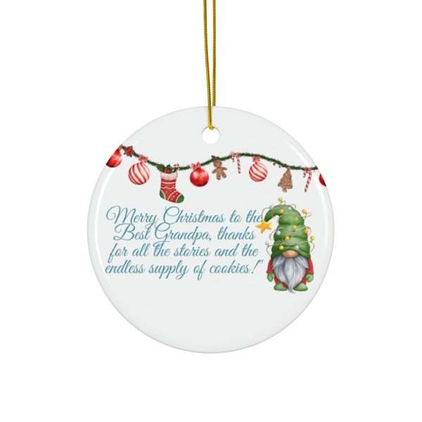 Christmas Best Grandpa Ceramic Ornament