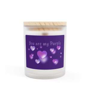 Candle Gift Frosted Glass 11oz - You are my Purple