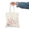 Happy Mother's Day Floral Tote Bag - Natural Canvas Shopping Bag - Image 2