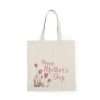 Happy Mother's Day Floral Tote Bag - Natural Canvas Shopping Bag - Image 3